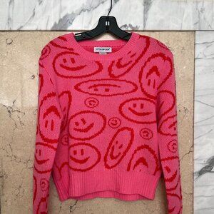 Cotton Emporium Pink Smiley Face Sweater NBW